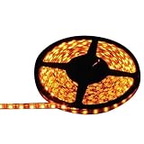 LEDテープ 高輝度テープ形LED防水タイプ-ベースブラック 5m巻き オレンジ