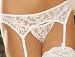 Lace Garter Belt and G-String Set - One Size (S-L) - Black or White