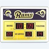 Saint Louis Rams NFL Scoreboard Clock & Thermometer (14x19)