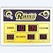 Saint Louis Rams NFL Scoreboard Clock & Thermometer (14x19)