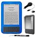 Protective Slim Flexible Durable Silicone Cover Case Skin For Kindle Wireless Reading Device, Wi-Fi, 6" Display Latest Generation + includes a Determination Hand Strap + Includes a Anti Glare Screen Protector + Includes a Retractable Car Charger for your Amazon Kindle