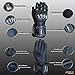 EXCALIBUR BLACK LEATHER CARBON & STEEL ARMOR MOTORCYCLE GLOVES