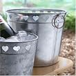 Heart Galvanized Beverage Tub Bucket