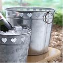 Heart Galvanized Beverage Tub Bucket