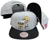 New Orleans Saints Grey/Black Two Tone Plastic Snapback Adjustable Plastic Snap Back Hat / Cap