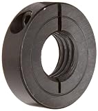 Climax Metal TC-025-28 Shaft Collar, Steel With Black Oxide Finish , Threaded , One Piece, 1/4 Bore, 13/16 OD,  1/4 Wide, With 4-40 x 3/8 Set Screw