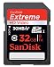 SanDisk Extreme 32GB 45MB/s SDHC Flash Memory Card SDSDX-032G-X46,Black