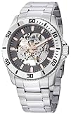 Stuhrling Original Men's 773.03 "Aquadiver Antilles" Stainless Steel and Gray Skeleton Dial Automatic Watch