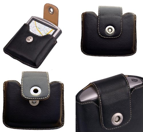 Leather Case Magellan: GPS carry case for satellite navigational systems, fits models: Magellan Roadmate 1217, 1200 1215.. - see description