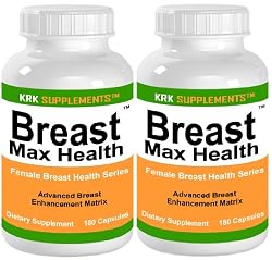 2 BOTTLES Breast Max Health 360 total Capsules Natural Breast Enlargement Enlarger KRK SUPPLEMENTS