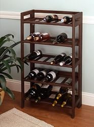 Walnut Stackable Wine Rack - Winsome 94521
