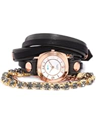 La Mer Collections Womens LMMULTI7001 Phantom Collection Sapphire Crystal Wrap Watch