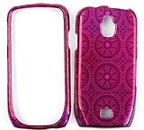 Samsung Exhibit 4G T759 Transparent Design, Hot Pink Circular Patterns Hard ....