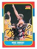 Mike Gminski Autographed/Hand Signed Basketball Card (New Jersey Nets) 1986 Fleer #38