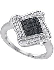 0.33CTW BLACK DIAMOND FASHION RING