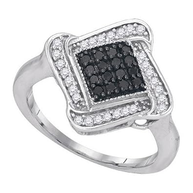 Cheap Girls Jewelry 0.33CTW BLACK DIAMOND FASHION RING For Sale