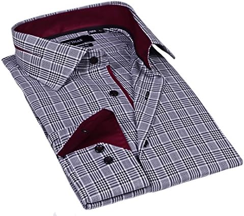 Levinas MEN'S DRESS SHIRTS, Small, Black