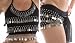 Belly Dance Costume Top & Scarf Set (Black/Silver)