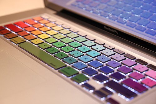 Crocodil graphics - rainbow keyboard stickers for macbo…