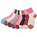 Luxina 8 Pairs Thick Wool Knitting Autumn Winter Socks for Women Color Block Patterned