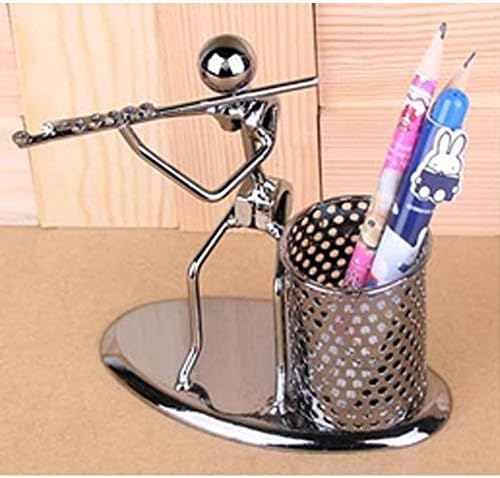 Newlife528 Band Iron Brush Pot Metal Crafts/ Pencil Holder with Lovely music iron man -C73