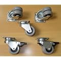 5 St�ck Strandkorbrollen 2 x Feststeller � 50mm NEU