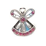 Angel Tac Birthstone Pin for October, Rose Zircon , with Inspirational Sentiment