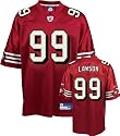 Manny Lawson Jersey: Reebok Red Replica #99 San Francisco 49ers Jersey