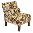Canary Print Armless Chair - Brown