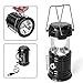 Upmall Camping Lantern,Solar Rechargeable LED Tent Light & Handheld Flashlight in the Bottom,Collapsible Portable Outdoor Survival Lamp Torch for Hiking Fishing Emergency (Black)