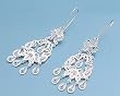 Sterling Silver Earrings - Diamond Cut - 51 mm