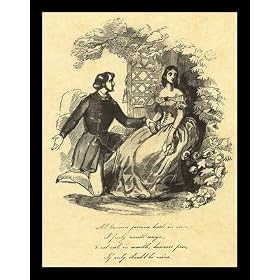 English eraser to 1855 (Valentine Greeting) Gold Wood-Mounted Art Poster Print - 13
