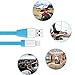 Novtech Lightning Cable 2pack 10ft Tangle Free Flat USB Cables for iPhone 7 7 Plus 6s 6s Plus 6 6 Plus 5s 5c 5, iPad Pro Air iPad mini, iPod touch 5th 6th nano 7th(blue)