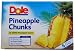 Dole Pineapple Chunks in 100% Pineapple Juice 6 ~ 20oz Cans