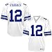 Image of Reebok NFL Equipment Dallas Cowboys #12 Roger Staubach White Legends Replica Football Jersey