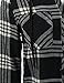 J.TOMSON Women's Long Sleeve Hooded Plaid Checkered Button Up Flannel Shirt Top