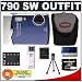 Olympus Stylus 790 SW 7.1MP Digital Camera (Blue) + Olympus 1GB xD-Picture Card + xD-Picture Card Reader/Writer + Spare Li-42B Battery for Olympus + Compact Digital Padded Carrying Case