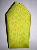 YELLOW EMERALD PRINT Silk Handkerchief, 100% Silk - by Royal Silk YELLOW EMERALD PRINT Silk Handkerchief, 100% Silk - by Royal Silk