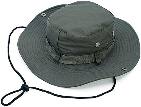 CY Outdoor Sun Cap Reversible Camouflage Bucket Boonie Bush Hat Army Green, Army, 7 1/4