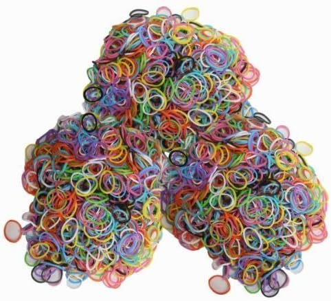 4,200 Mixed Rubber Band Color Bands with c and s clip Combination