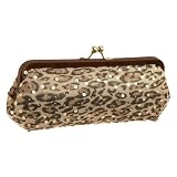 La Regale Sequin Leopard Clutch