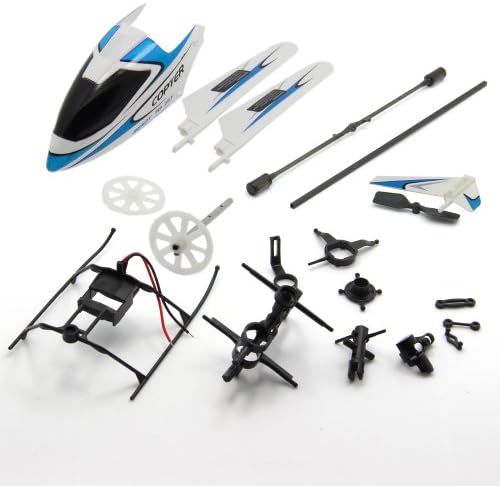 Rc Helicopter Accessories Bag Spare Parts Kv911-0001 Head Cover Balance Bar Main Blade Main Shaft Connect Buckle for WLtoys V911-pro V911-v1 Blue