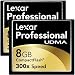Lexar 8 GB Professional 300x UDMA Compact Flash Memory Card - Pack of 2 Cards