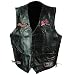 Diamond Plate Ladies' Leather Vest (Size5: 2X)