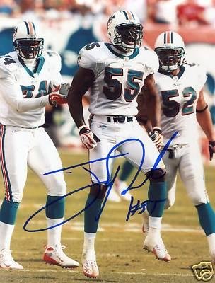 Joey Porter Miami Dolphins Signed 8x10 Photo W/coa - Autographed NFL Photos