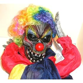 Hanging Halloween Clown Prop With Motion + Sound