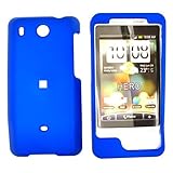 For HTC Hero (GSM) Rubberized Hard Plastic Case Blue