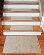 Dean Serged DIY 27" x 9" Imperial Carpet Stair Treads (13) with Landing Mat - Color: Tan/Gold