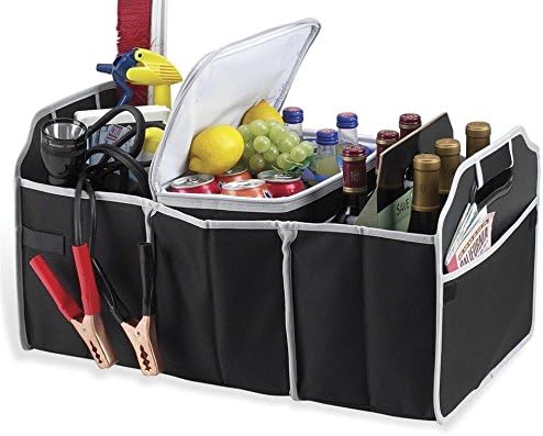 Auto Trunk Organizer for Car or SUV Cargo Vehicle Folding Heavy Duty Velcro Collapsible Bag Premium