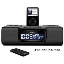 iHome iH9 Alarm Clock Speaker System with Dock for iPod (Black)
